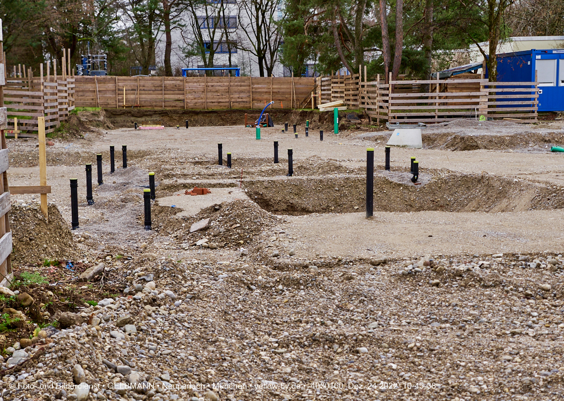 24.12.2022 - Baustelle an der Quiddestraße Haus für Kinder in Neuperlach